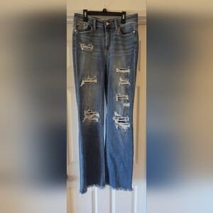 Judy Blue Ripped Jeans - Denim Blue